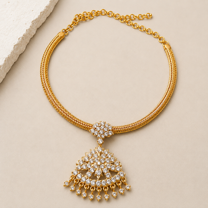 Panchaloha Gold Polished AD Stone jewelry