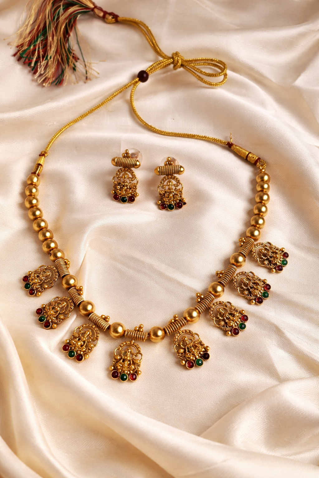 Temple Lakshmi Choker Necklace Set