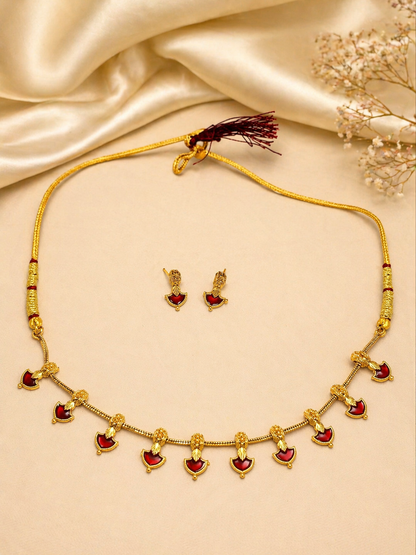 Enamel Traditional Necklace Set