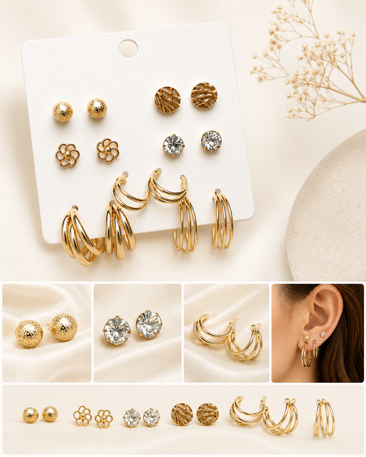Gold Combo Earrings