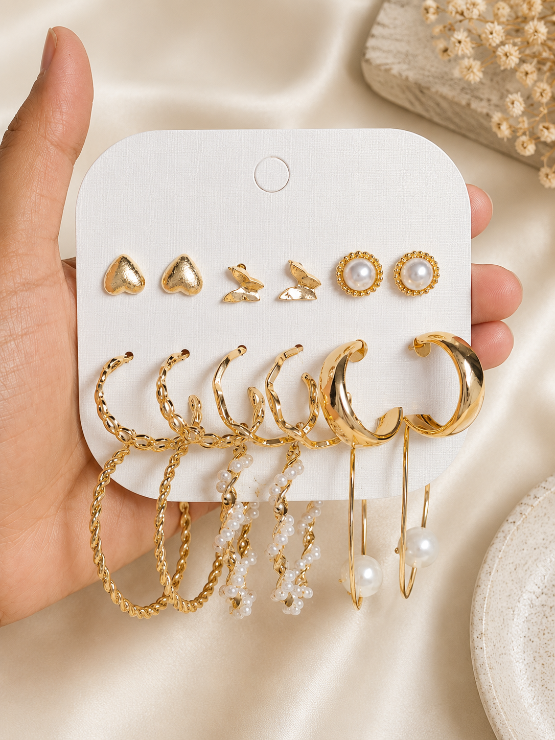Hoop Drop Earrings (9 pairs)