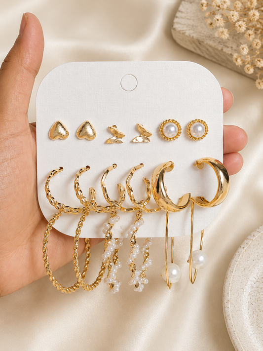 Hoop Drop Earrings (9 pairs)