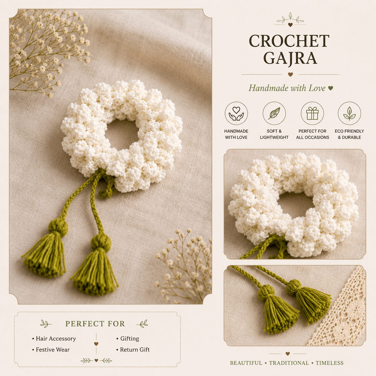 Crochet Gajra