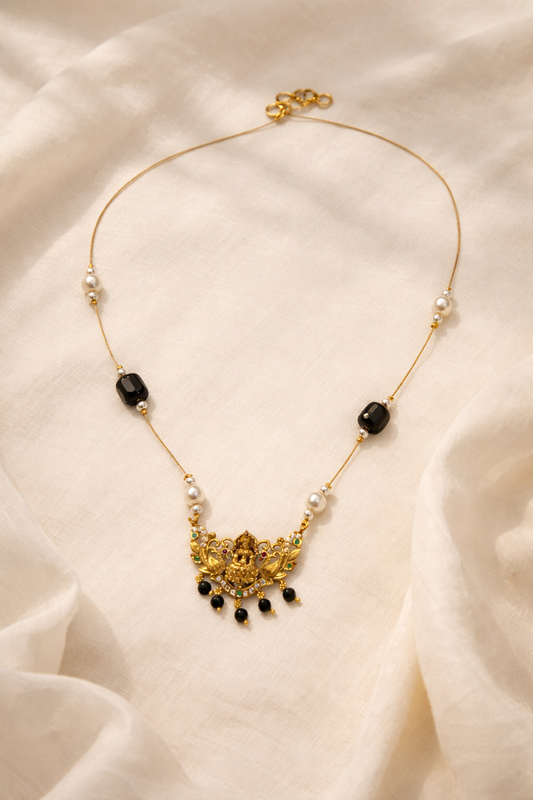 Invisible Lakshmi Pearl Minimal Necklace