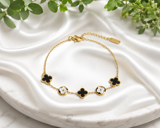 Classy Anti-Tarnish Gold-Plated Adjustable Charm Bracelet