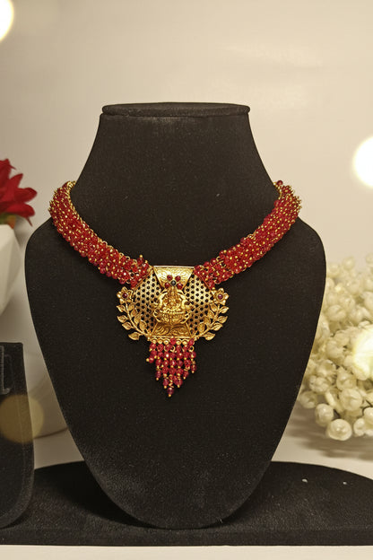 Ruby Lakshmi Temple Choker Necklace