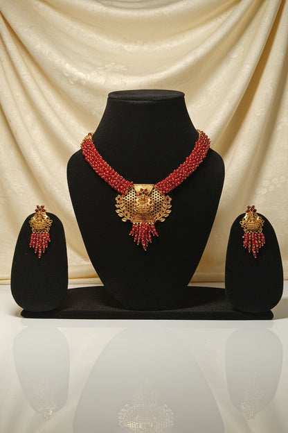 Ruby Lakshmi Temple Choker Necklace